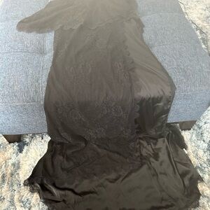 Black formal lace dress